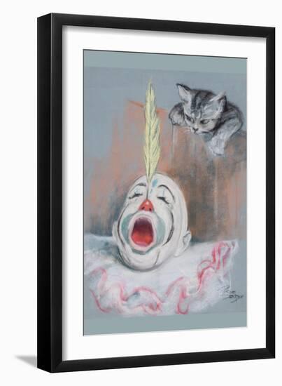 Clown with Cat-Peter Driben-Framed Art Print