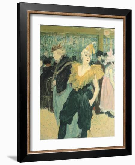 Clowness Cha-U-Kao at Moulin Rouge, 1895-Henri de Toulouse-Lautrec-Framed Giclee Print