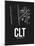 CLT Charlotte Airport Black-NaxArt-Mounted Art Print