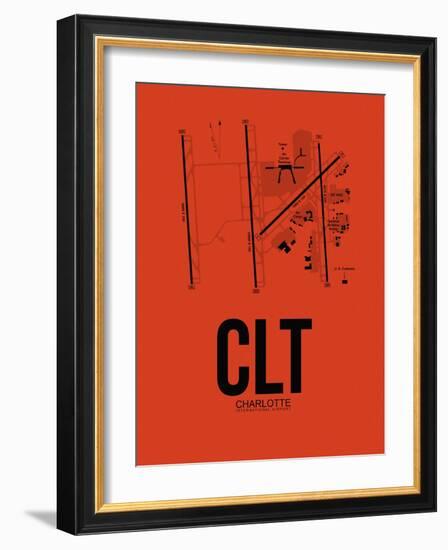 CLT Charlotte Airport Orange-NaxArt-Framed Art Print