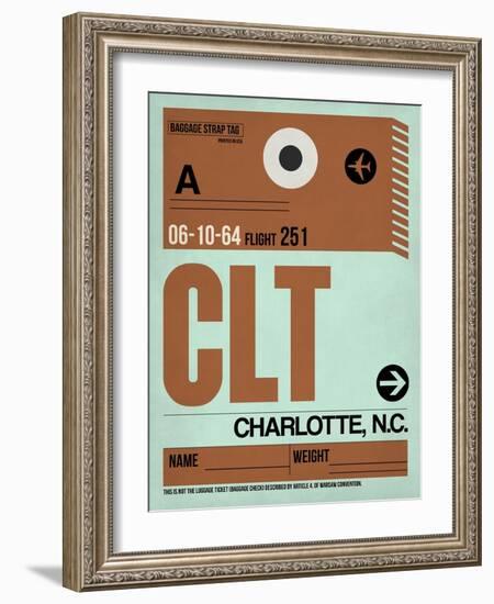 CLT Charlotte Luggage Tag I-NaxArt-Framed Art Print