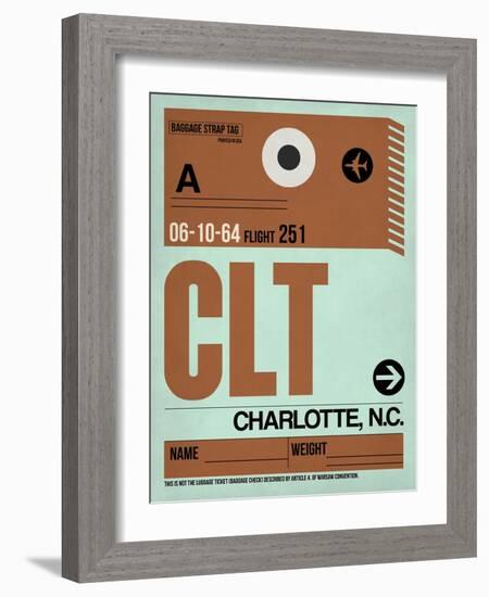 CLT Charlotte Luggage Tag I-NaxArt-Framed Art Print