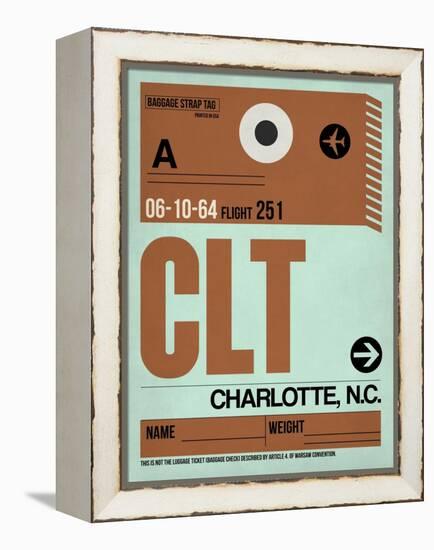 CLT Charlotte Luggage Tag I-NaxArt-Framed Stretched Canvas