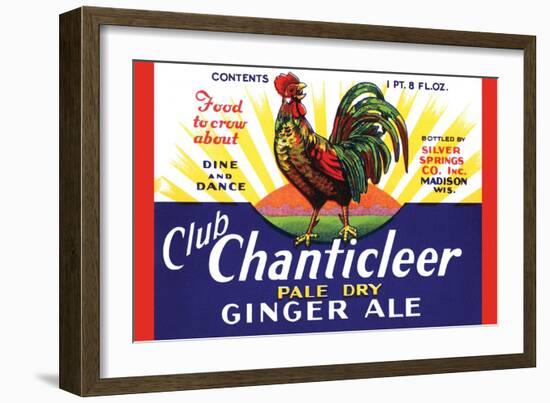 Club Chanticleer Pale Dry Ginger Ale-null-Framed Art Print