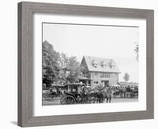 Club House at the Race Track, Saratoga Springs, N.Y.-null-Framed Photo