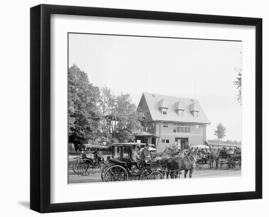 Club House at the Race Track, Saratoga Springs, N.Y.-null-Framed Photo