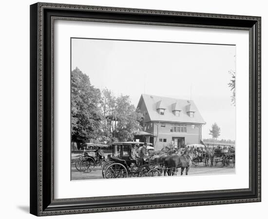 Club House at the Race Track, Saratoga Springs, N.Y.-null-Framed Photo