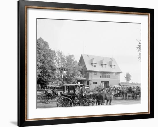 Club House at the Race Track, Saratoga Springs, N.Y.-null-Framed Photo