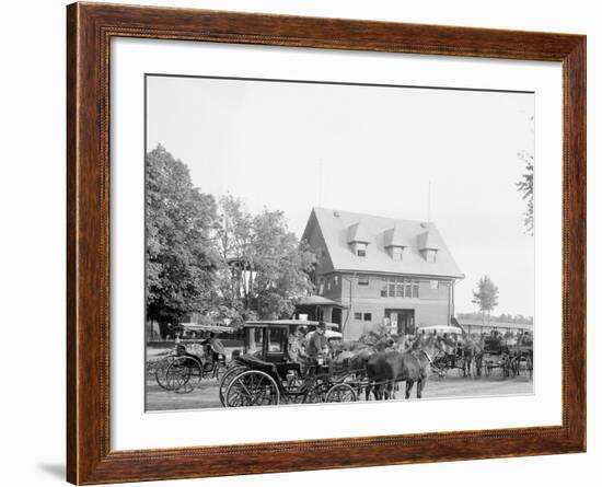 Club House at the Race Track, Saratoga Springs, N.Y.-null-Framed Photo