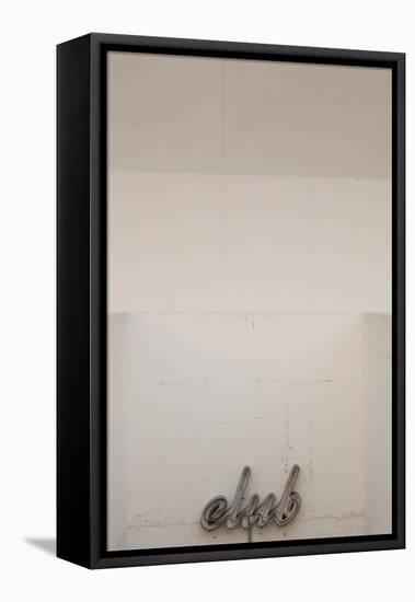 Club sign on the wall of The Oscar Niemeyer International Cultural Centre, Aviles, Asturias Prov...-null-Framed Premier Image Canvas