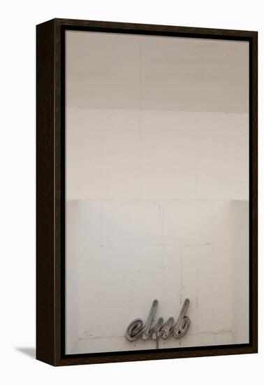 Club sign on the wall of The Oscar Niemeyer International Cultural Centre, Aviles, Asturias Prov...-null-Framed Premier Image Canvas