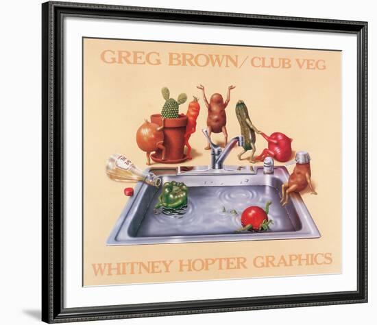 Club Veg-Greg Brown-Framed Art Print