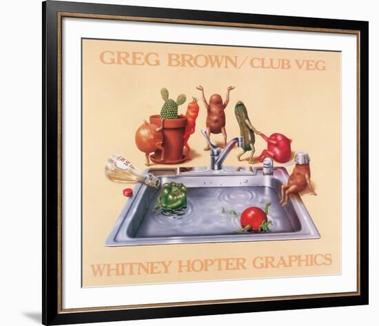 Club Veg-Greg Brown-Framed Art Print