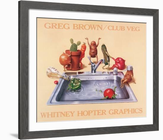 Club Veg-Greg Brown-Framed Art Print