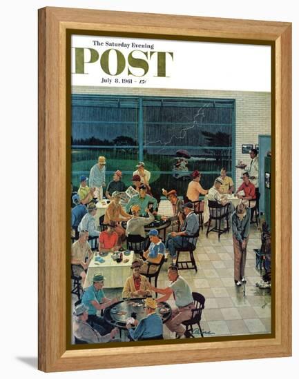 "Clubhouse on Rainy Day," Saturday Evening Post Cover, July 8, 1961-Ben Kimberly Prins-Framed Premier Image Canvas