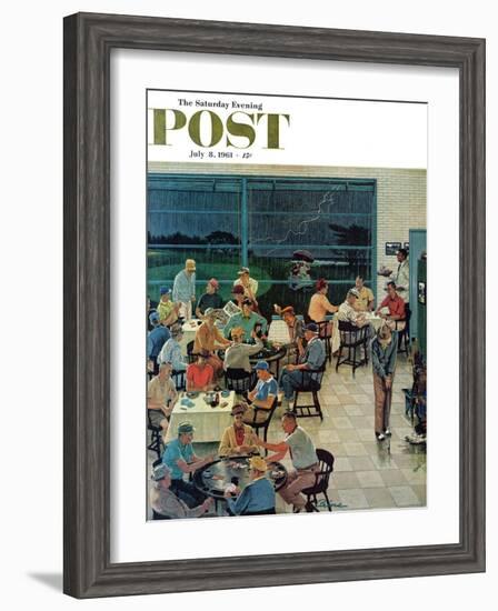 "Clubhouse on Rainy Day," Saturday Evening Post Cover, July 8, 1961-Ben Kimberly Prins-Framed Giclee Print