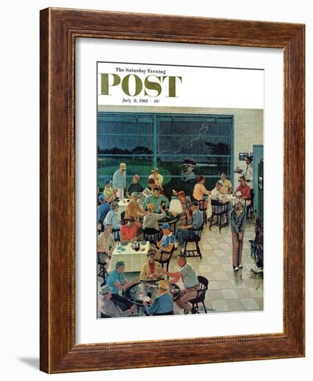 "Clubhouse on Rainy Day," Saturday Evening Post Cover, July 8, 1961-Ben Kimberly Prins-Framed Giclee Print