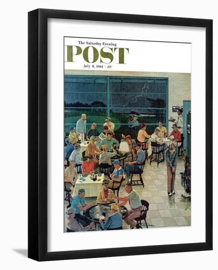 "Clubhouse on Rainy Day," Saturday Evening Post Cover, July 8, 1961-Ben Kimberly Prins-Framed Giclee Print