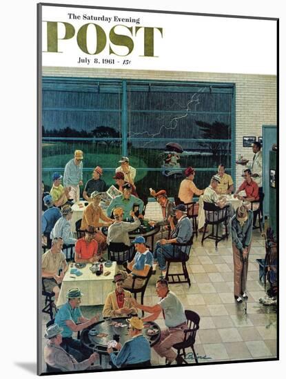 "Clubhouse on Rainy Day," Saturday Evening Post Cover, July 8, 1961-Ben Kimberly Prins-Mounted Giclee Print