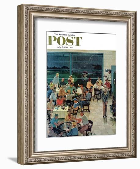 "Clubhouse on Rainy Day," Saturday Evening Post Cover, July 8, 1961-Ben Kimberly Prins-Framed Giclee Print