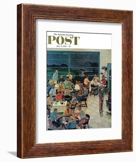 "Clubhouse on Rainy Day," Saturday Evening Post Cover, July 8, 1961-Ben Kimberly Prins-Framed Giclee Print