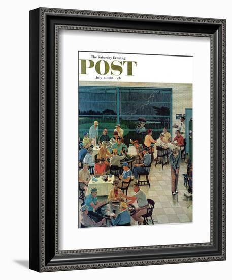 "Clubhouse on Rainy Day," Saturday Evening Post Cover, July 8, 1961-Ben Kimberly Prins-Framed Giclee Print