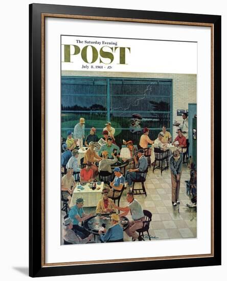 "Clubhouse on Rainy Day," Saturday Evening Post Cover, July 8, 1961-Ben Kimberly Prins-Framed Giclee Print