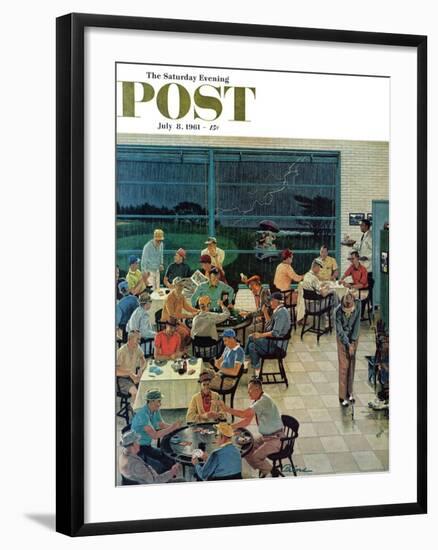 "Clubhouse on Rainy Day," Saturday Evening Post Cover, July 8, 1961-Ben Kimberly Prins-Framed Giclee Print