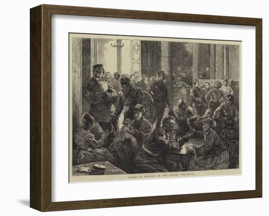 Clubs, an Evening at the Guards' Institute-Edward Frederick Brewtnall-Framed Giclee Print