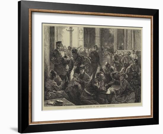 Clubs, an Evening at the Guards' Institute-Edward Frederick Brewtnall-Framed Giclee Print