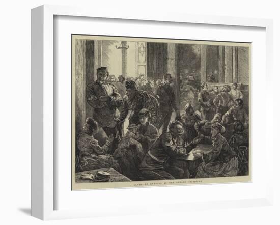 Clubs, an Evening at the Guards' Institute-Edward Frederick Brewtnall-Framed Giclee Print