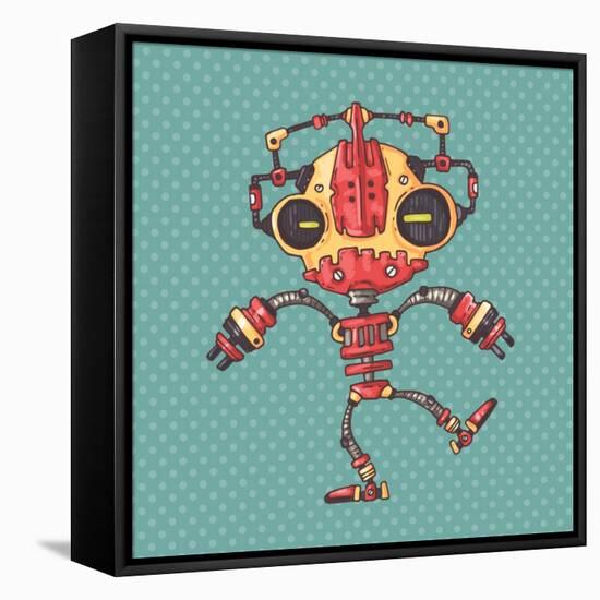 Clumsy Robot-Andrew Derr-Framed Stretched Canvas