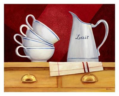 'Estante de la Cocina I' Stretched Canvas Print - Clunia | Art.com