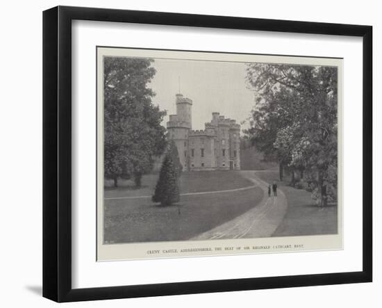 Cluny Castle, Aberdeenshire, the Seat of Sir Reginald Cathcart, Baronet-null-Framed Giclee Print