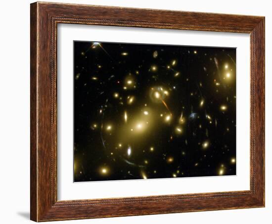 Cluster of Galaxies, Abell 2218, in Constellation Draco from Hubble Space Telescope-Andrew Fruchter-Framed Photographic Print