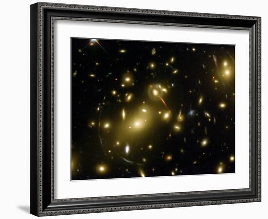 Cluster of Galaxies, Abell 2218, in Constellation Draco from Hubble Space Telescope-Andrew Fruchter-Framed Photographic Print