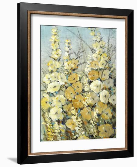 Cluster of Hollyhock II-Tim O'toole-Framed Art Print