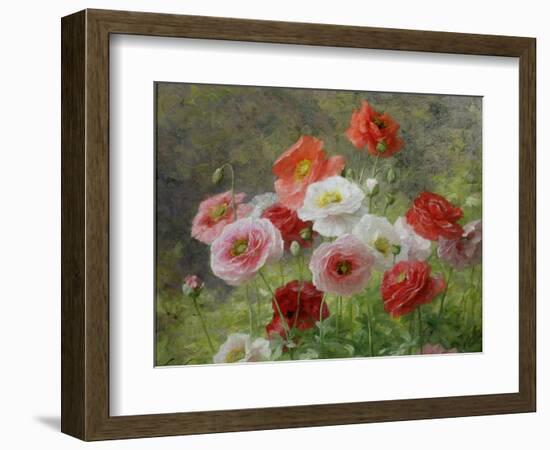 Cluster of Poppies, 1884-Louis Marie Lemaire-Framed Giclee Print