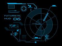 Futuristic User Interface HUD-clusterx-Art Print