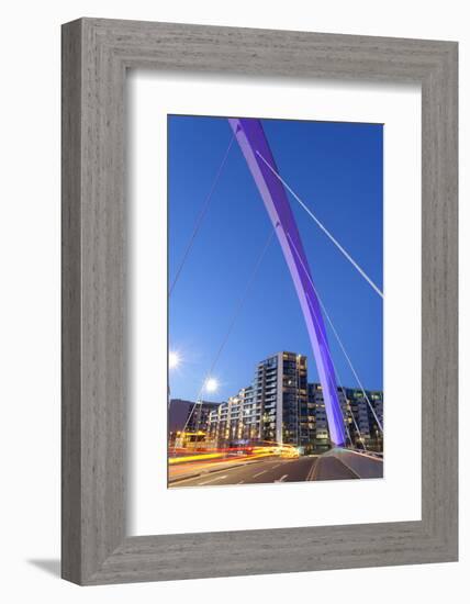 Clyde Arc (Squinty Bridge), Finnieston, River Clyde, Glasgow, Scotland, United Kingdom, Europe-John Guidi-Framed Photographic Print