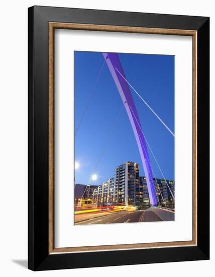 Clyde Arc (Squinty Bridge), Finnieston, River Clyde, Glasgow, Scotland, United Kingdom, Europe-John Guidi-Framed Photographic Print