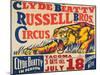 "Clyde Beatty, Russell Bros. Circus", 1935-null-Mounted Giclee Print