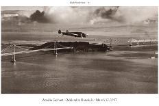 Amelia Earhart in Flight, Oakland to Honolulu, March 17, 1937-Clyde Sunderland-Framed Art Print