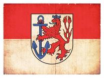 Grunge Flag Of Duesseldorf (North Rhine-Westphalia, Germany)-cmfotoworks-Art Print