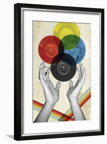 CMYK The Creation Of Retro-Elo Marc-Framed Giclee Print