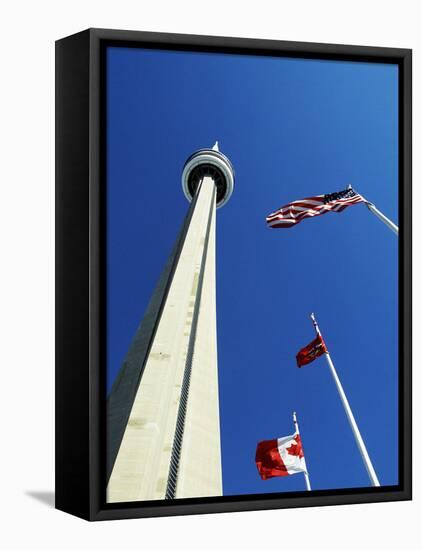 Cn Tower at 533 M or 1,815 Ft High, Canada's Wonder of the World, in Downtown Toronto-Mark Hannaford-Framed Premier Image Canvas