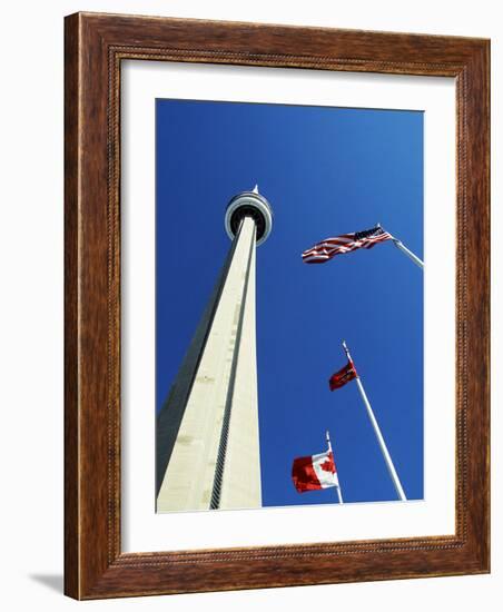 Cn Tower at 533 M or 1,815 Ft High, Canada's Wonder of the World, in Downtown Toronto-Mark Hannaford-Framed Photographic Print