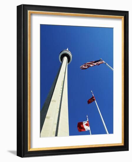 Cn Tower at 533 M or 1,815 Ft High, Canada's Wonder of the World, in Downtown Toronto-Mark Hannaford-Framed Photographic Print