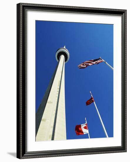 Cn Tower at 533 M or 1,815 Ft High, Canada's Wonder of the World, in Downtown Toronto-Mark Hannaford-Framed Photographic Print