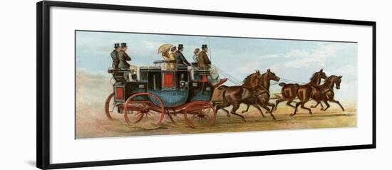 Coach and Four Horses of Mr Oakeley, London, 1880s-null-Framed Giclee Print